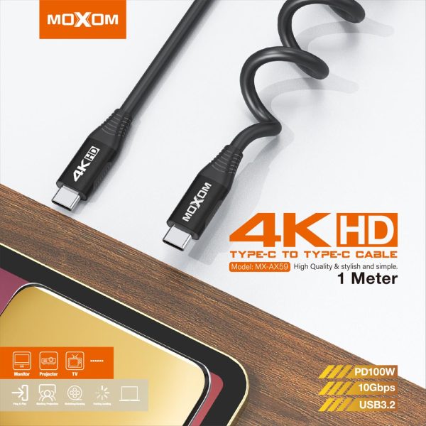 Moxom MX-AX59/MX-AX60 4K Type-C to Type-C Cable - Saif Al Najmi Kw