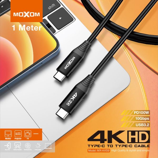 Moxom MX-AX59/MX-AX60 4K Type-C to Type-C Cable - Saif Al Najmi Kw