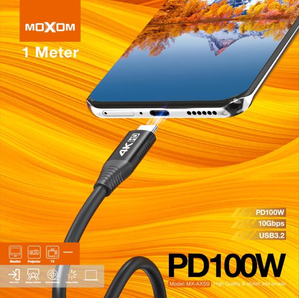 Moxom MX-AX59/MX-AX60 4K Type-C to Type-C Cable - Saif Al Najmi Kw