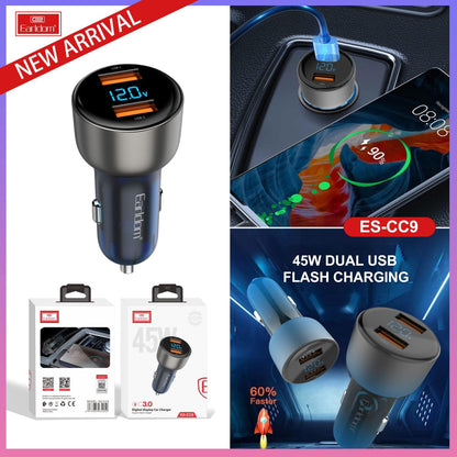 Earldom CC9 Digital Display Car Charger 45W