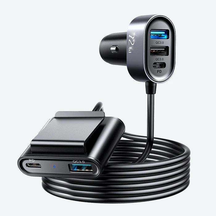 Joyroom 5 multi-port(2 PD + 3 QC3.0) fast car charger JR-CL05 - Saif Al Najmi Kw