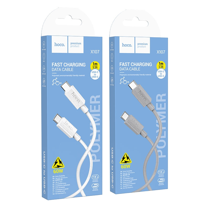 Hoco X107 Favor 60W charging data cable Type-C to Type-C