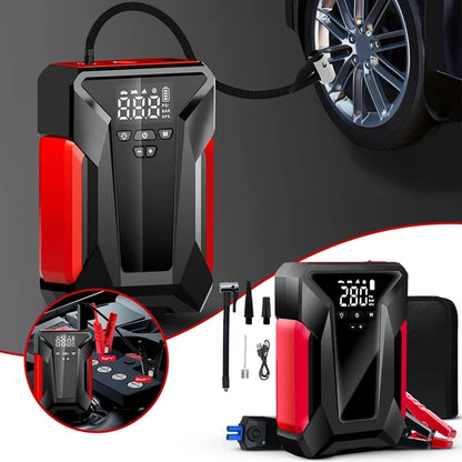 Multi-Functional Car Jump Starter with air compressor 39800mAh 8L