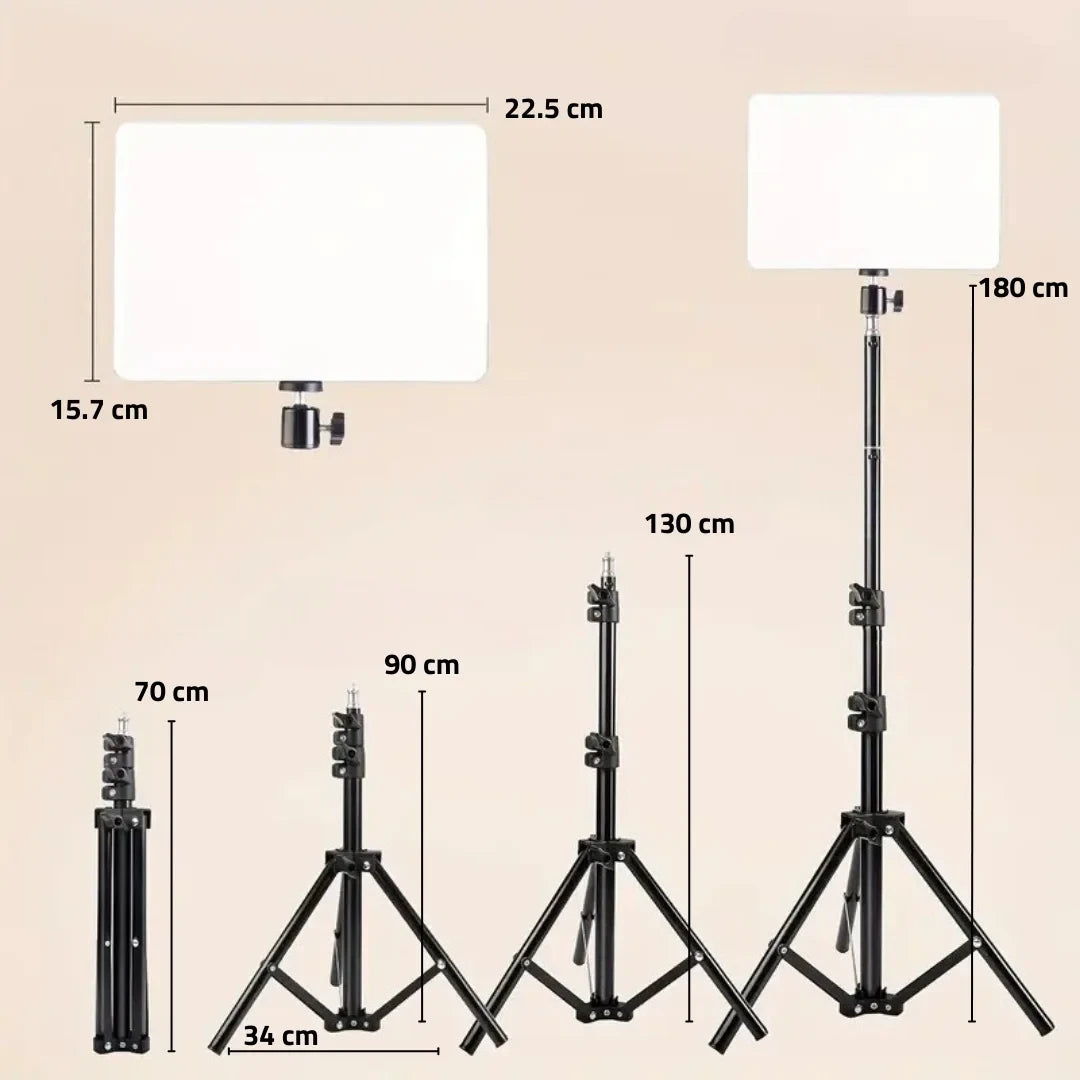 Professional RGB Photography Light with Extendable Tripod (PM-26) - Adjustable Lighting for Creative Photography