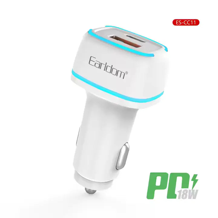 Earldom ES-CC11 Car Charger With PD type c to type C Cable