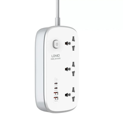 3 AC Outlets 4 USB Power Strip SC3416