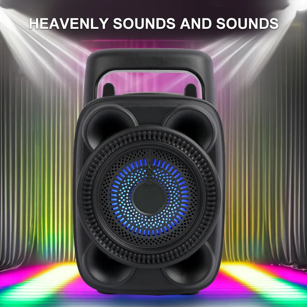 SING-E ZQS1360W Portable BT Karaoke Speaker with Microphone - Mini Outdoor Home Theater Mobile Phone Compatible