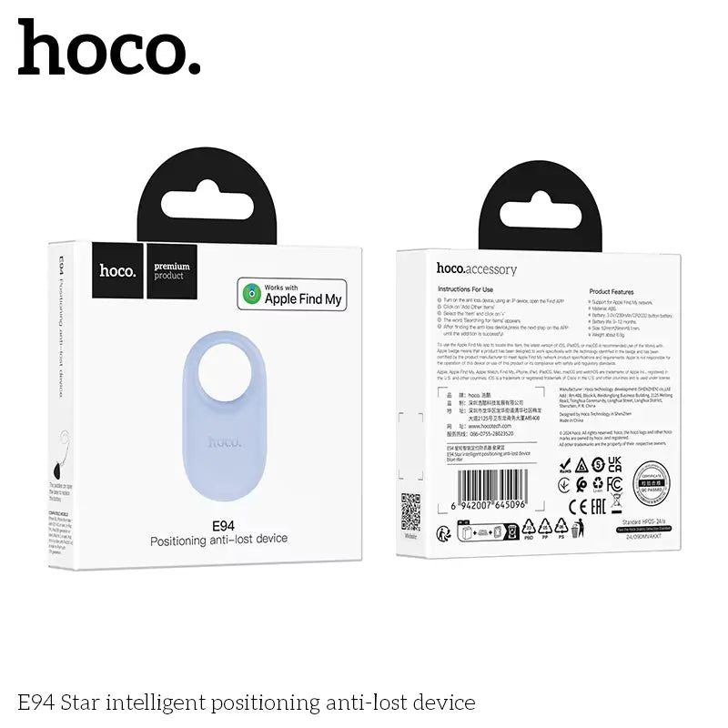 HOCO E94 GPS AirTags Tracker - Intelligent Positioning & Anti-Lost Device, Apple Find My Network Support