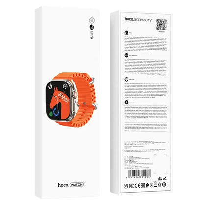 Hoco Ultra Y12 Smart Sports Watch with Silicone Strap - Orange