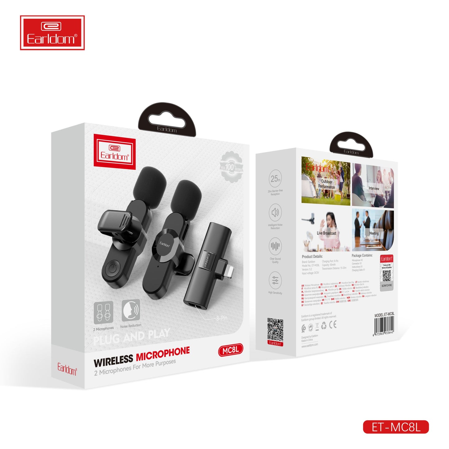 Earldom® MC8L Wireless Microphone LIGHTNING