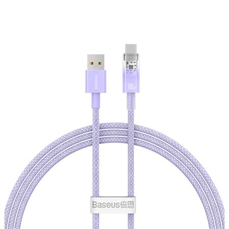 Cable Quick Charge USB-C Baseus Flash, 6A,1m - Purple - Saif Al Najmi Kw