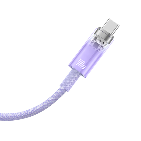 Cable Quick Charge USB-C Baseus Flash, 6A,1m - Purple - Saif Al Najmi Kw