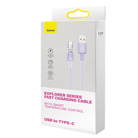 Cable Quick Charge USB-C Baseus Flash, 6A,1m - Purple - Saif Al Najmi Kw