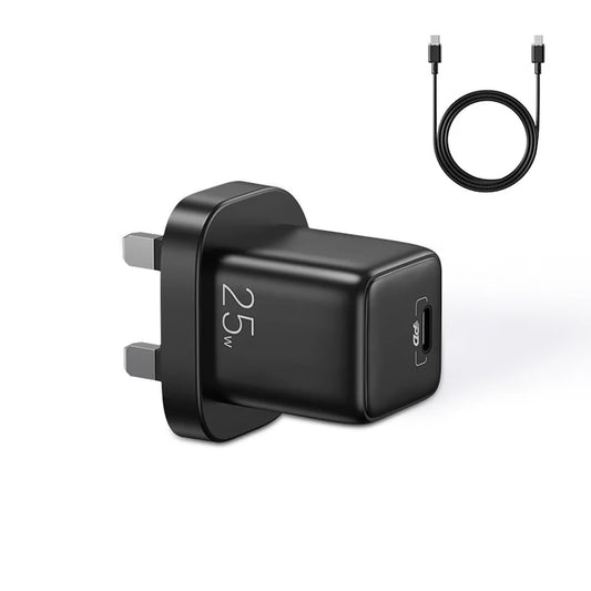 JOYROOM L-P251 PD 25W Mini Intelligent Fast Charger Adapter with USB-C Cable L-P251 - BLACK - Saif Al Najmi Kw