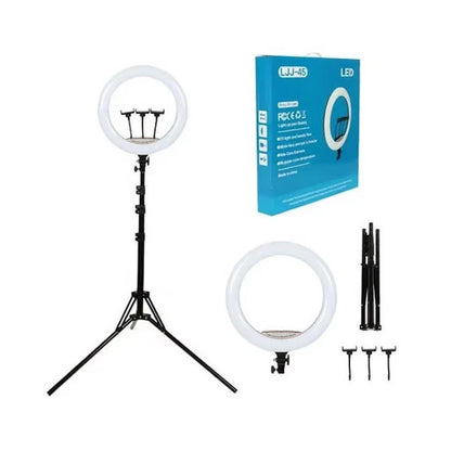 LED Ring Light LJJ-56 - Multicolor, Dimmable, with 3 Smart Phone Holders & Remote Control