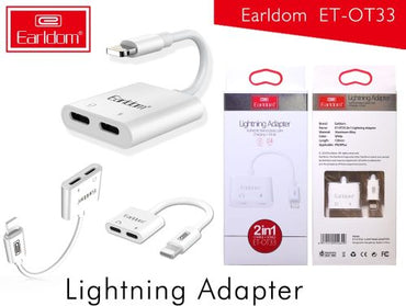 Earldom 2-in-1 Lightning TO 2 lightning Adapter