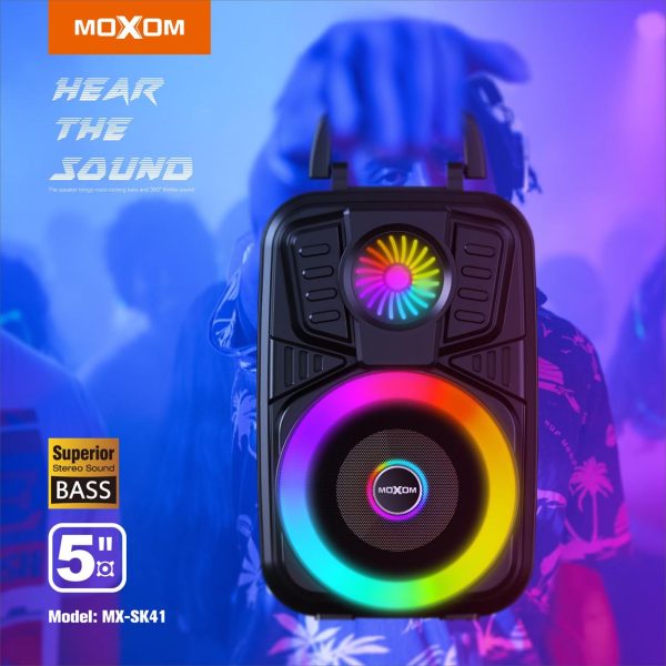 Moxom Bluetooth 5.0 Wireless Speaker, 5 Inch - MX-SK41 - Saif Al Najmi Kw