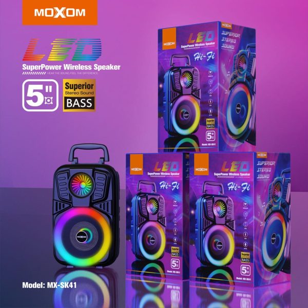 Moxom Bluetooth 5.0 Wireless Speaker, 5 Inch - MX-SK41 - Saif Al Najmi Kw