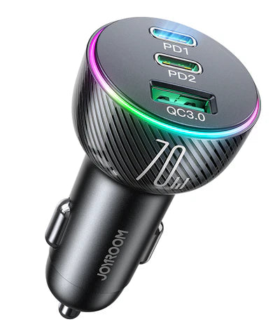 Joyroom 70W Car Charger 2PD+1USB Car Charger-Black JR-CL26 - Saif Al Najmi Kw