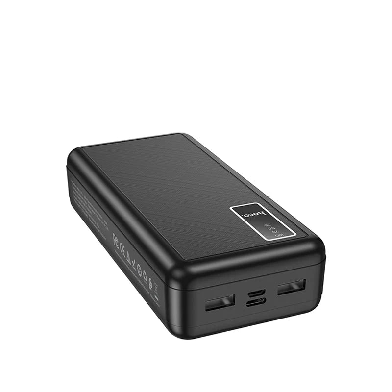 HOCO J77A Power Bank with Cable - 20000mAh / Black - Saif Al Najmi Kw