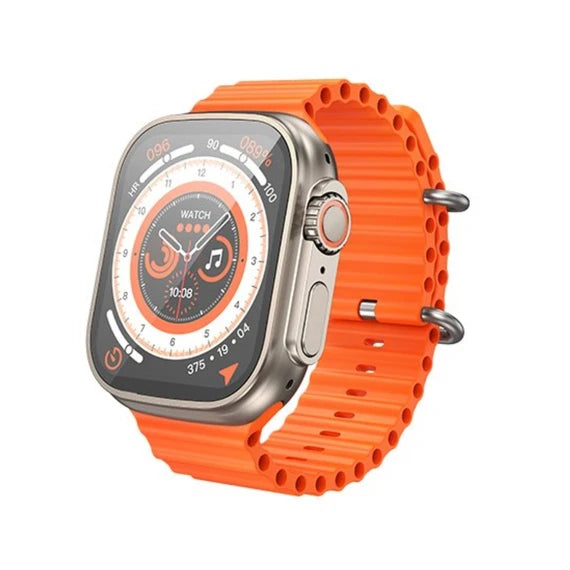 Hoco Ultra Y12 Smart Sports Watch with Silicone Strap - Orange