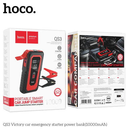 Hoco Victory Car Emergency Starter 10000mAh Power Bank QS3 - Fast Charging & Emergency Starter