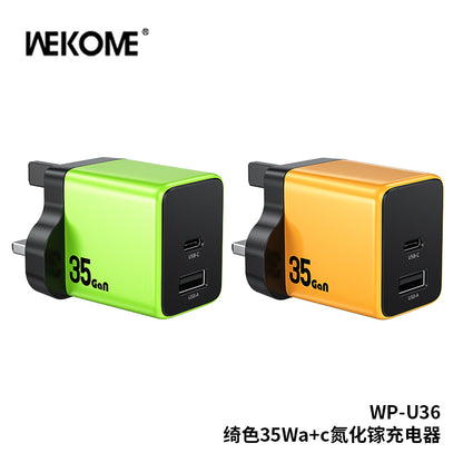 WEKOME WP-U36 GaN Charger -35W Fast Charging with USB-C and USB-A Ports