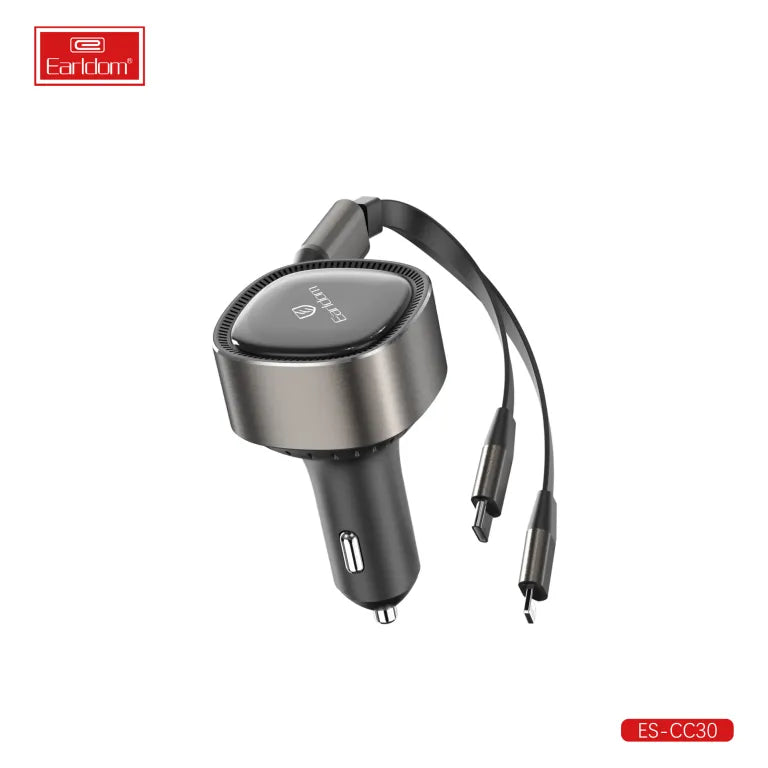 Earldom ES-CC30 30W Retractable USB C Car Charger