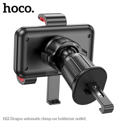 H21 Dragon automatic clamp car holder(air outlet) - Black - Saif Al Najmi Kw