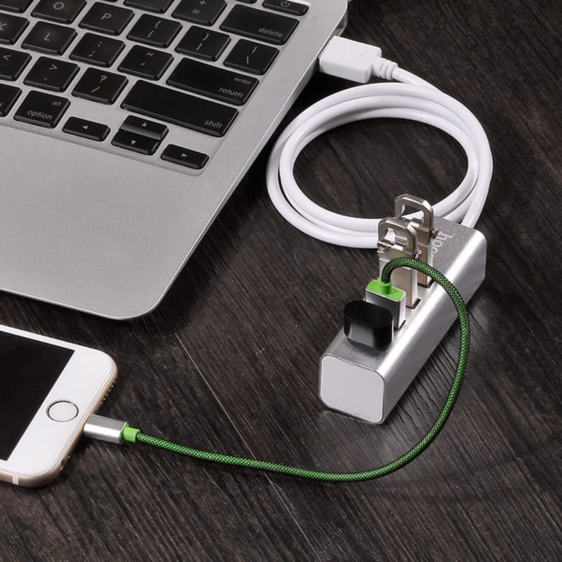 Hoco HB1 USB Hub – USB-A to 4-Port USB 2.0 for Charging & Data Sync