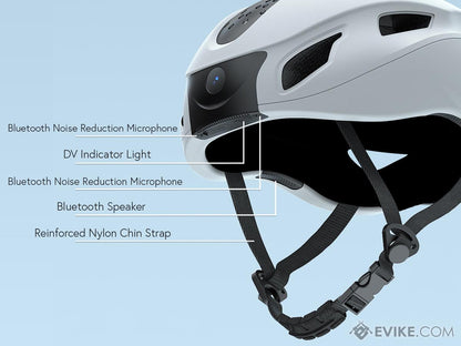 Cyber Smart Bluetooth Bike Helmet - Video & Still Camera with AI Assist Functions