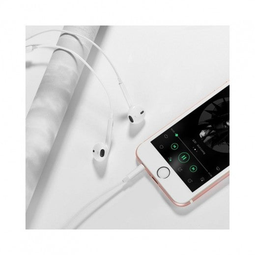 HOCO M101 CRYSTAL JOY WIRED EARPHONES WITH MICROPHONE - WHITE - Saif Al Najmi Kw