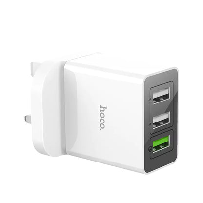 Hoco C48 Breakthrough QC3.0 three ports charger(UK) - Saif Al Najmi Kw