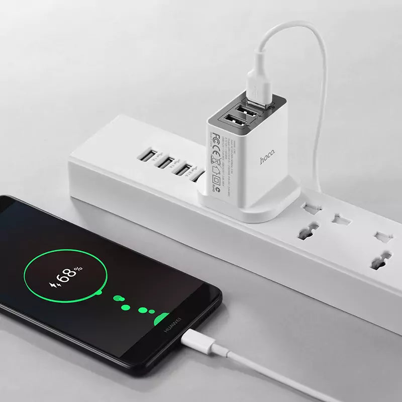 Hoco C48 Breakthrough QC3.0 three ports charger(UK) - Saif Al Najmi Kw