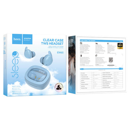 Hoco EW65 Shadow true wireless sleep BT headset - blue