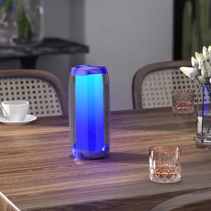 Hoco HC8 Pulsating colorful luminous wireless speaker - Blue