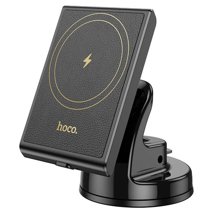 HW20 Precious magnetic wireless fast charging car holder(center console) - Black - Saif Al Najmi Kw