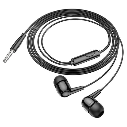 HOCO M97 ENJOY UNIVERSAL EARPHONES WITH MIC   Black - Saif Al Najmi Kw