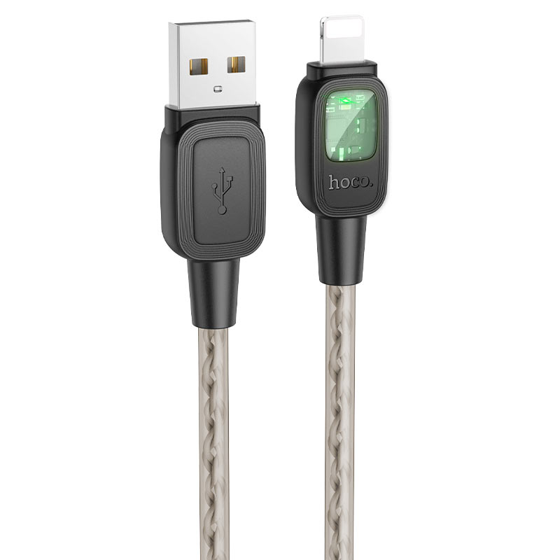 Hoco U124 Stone silicone intelligent power-off charging data cable iP