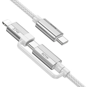 Hoco U134 Primero 2-in-1 charging data cable Type-C to Type-C/Lightning (L=1.2M)