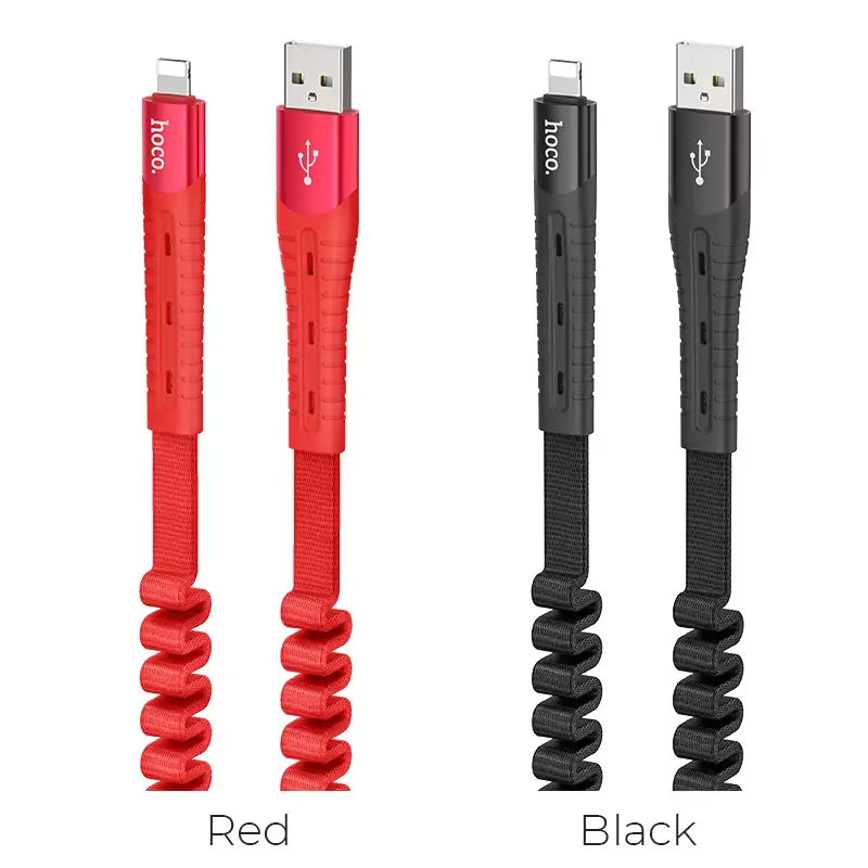 Cable USB to Lightning “U78 Cotton treasure” charging data sync - Black - Saif Al Najmi Kw