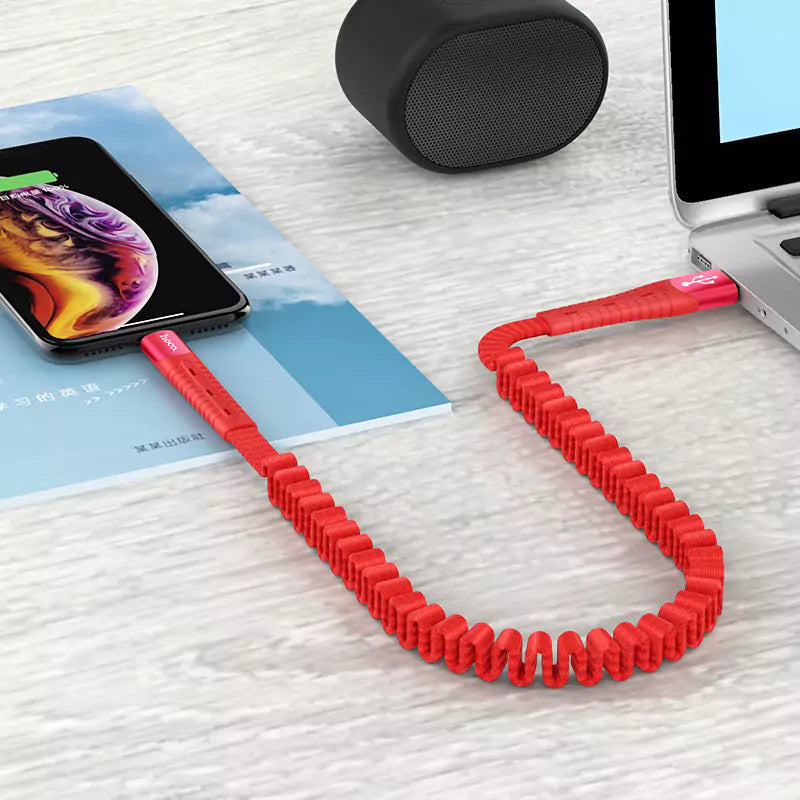 Cable USB to Lightning “U78 Cotton treasure” charging data sync - Black - Saif Al Najmi Kw