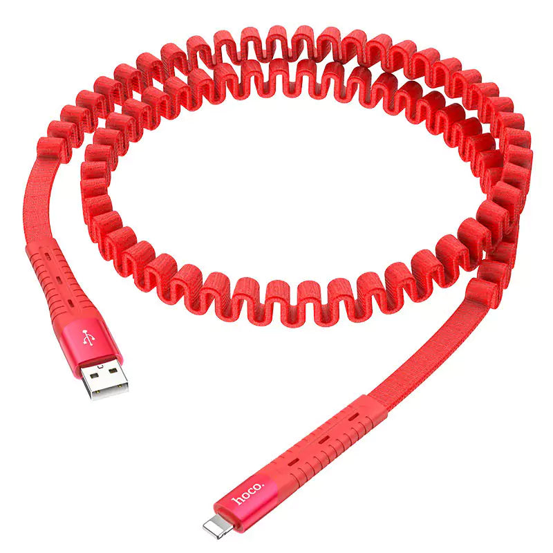 Cable USB to Lightning “U78 Cotton treasure” charging data sync - Black - Saif Al Najmi Kw