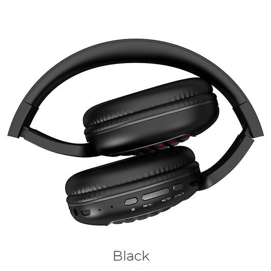 HOCO W23 BRILLIANT SOUND WIRLES HEADPHONE - BLACK - Saif Al Najmi Kw