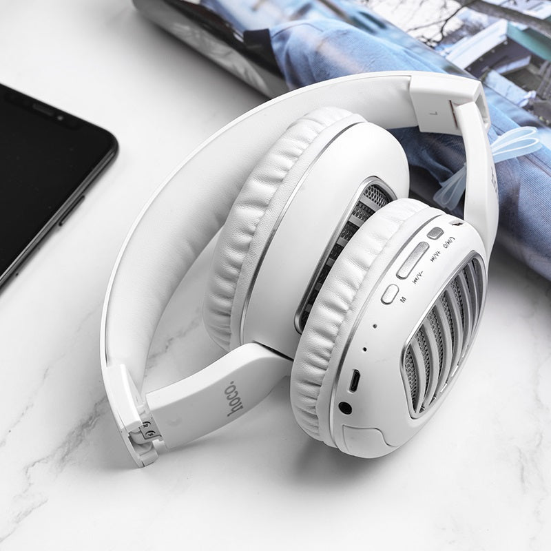 HOCO W23 BRILLIANT SOUND WIRLES HEADPHONE - WHITE - Saif Al Najmi Kw