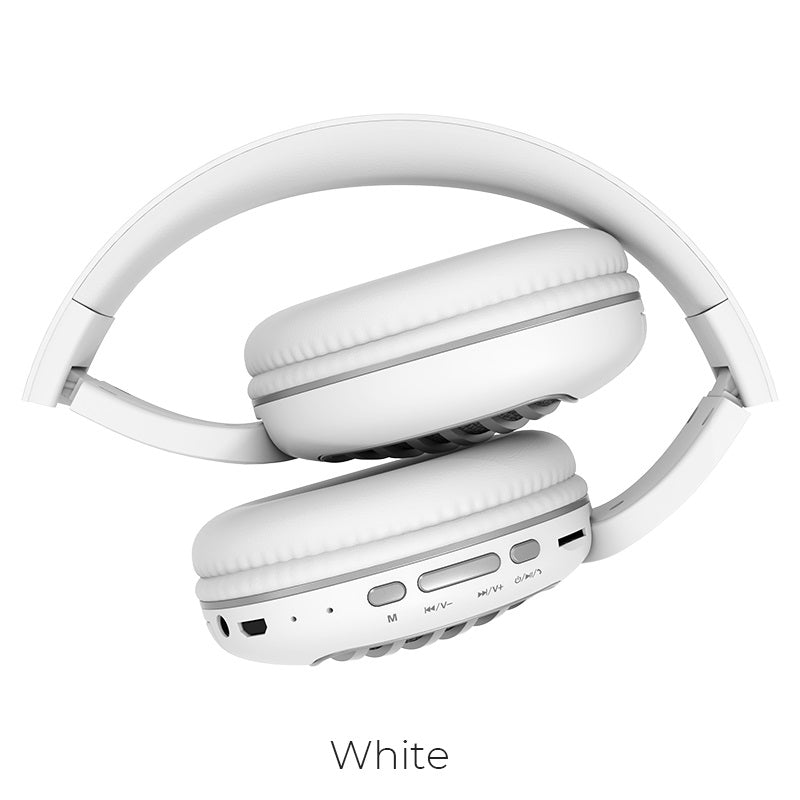 HOCO W23 BRILLIANT SOUND WIRLES HEADPHONE - WHITE - Saif Al Najmi Kw