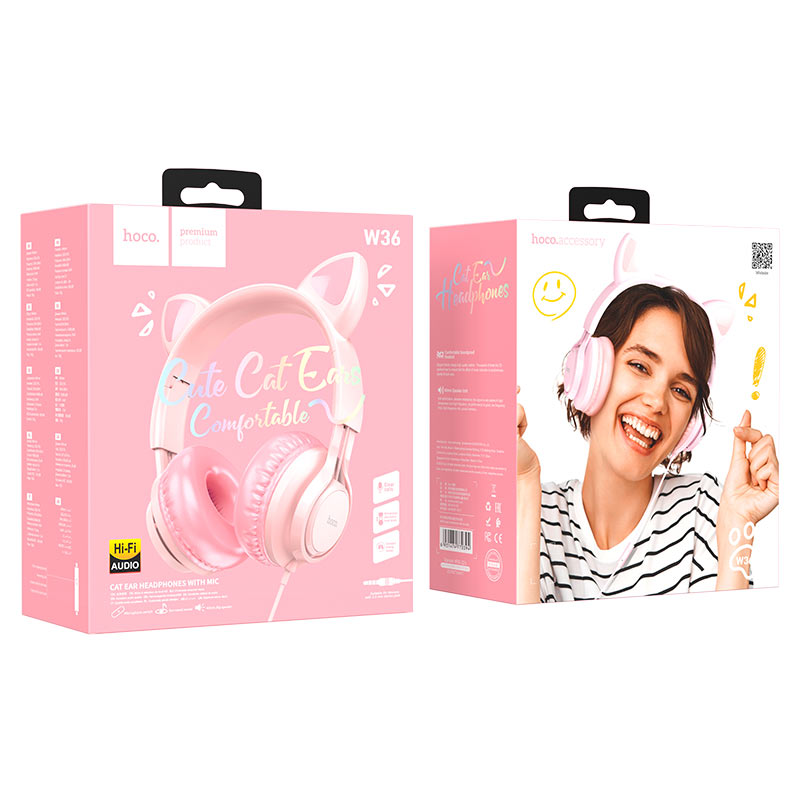 Hoco W36 Cat Ear Wireless Headphones