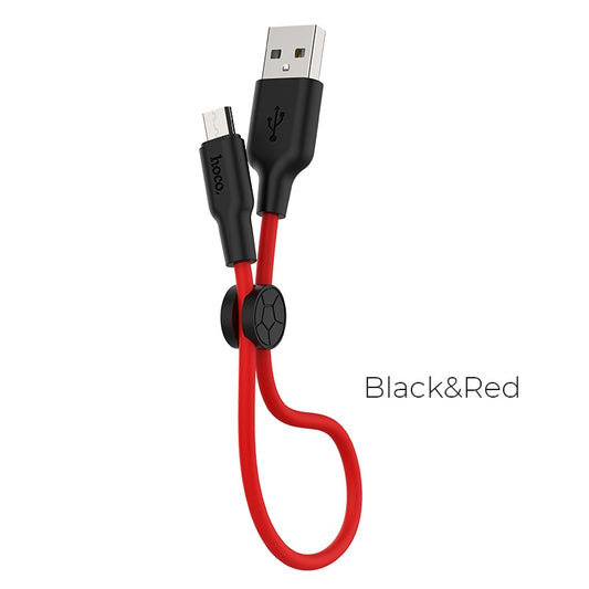 Hoco X21 Plus Silicone charging cable for Micro(L=0.25M)