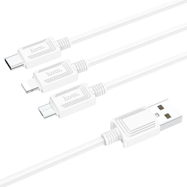 Hoco X74 3-in-1 charging cable(iP+Micro+Type-C)