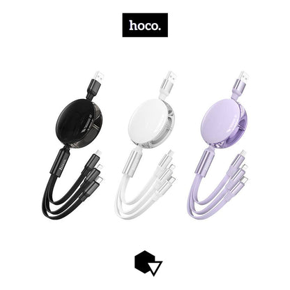 Hoco X78 Easy pull storage 3-in-1 charging cable